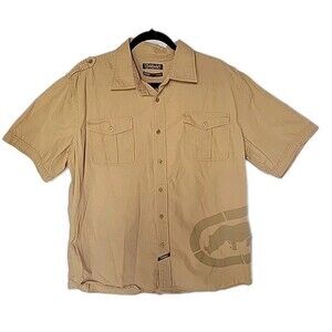ecko unltd Men's Y2k shirt Button Up 2xLarge